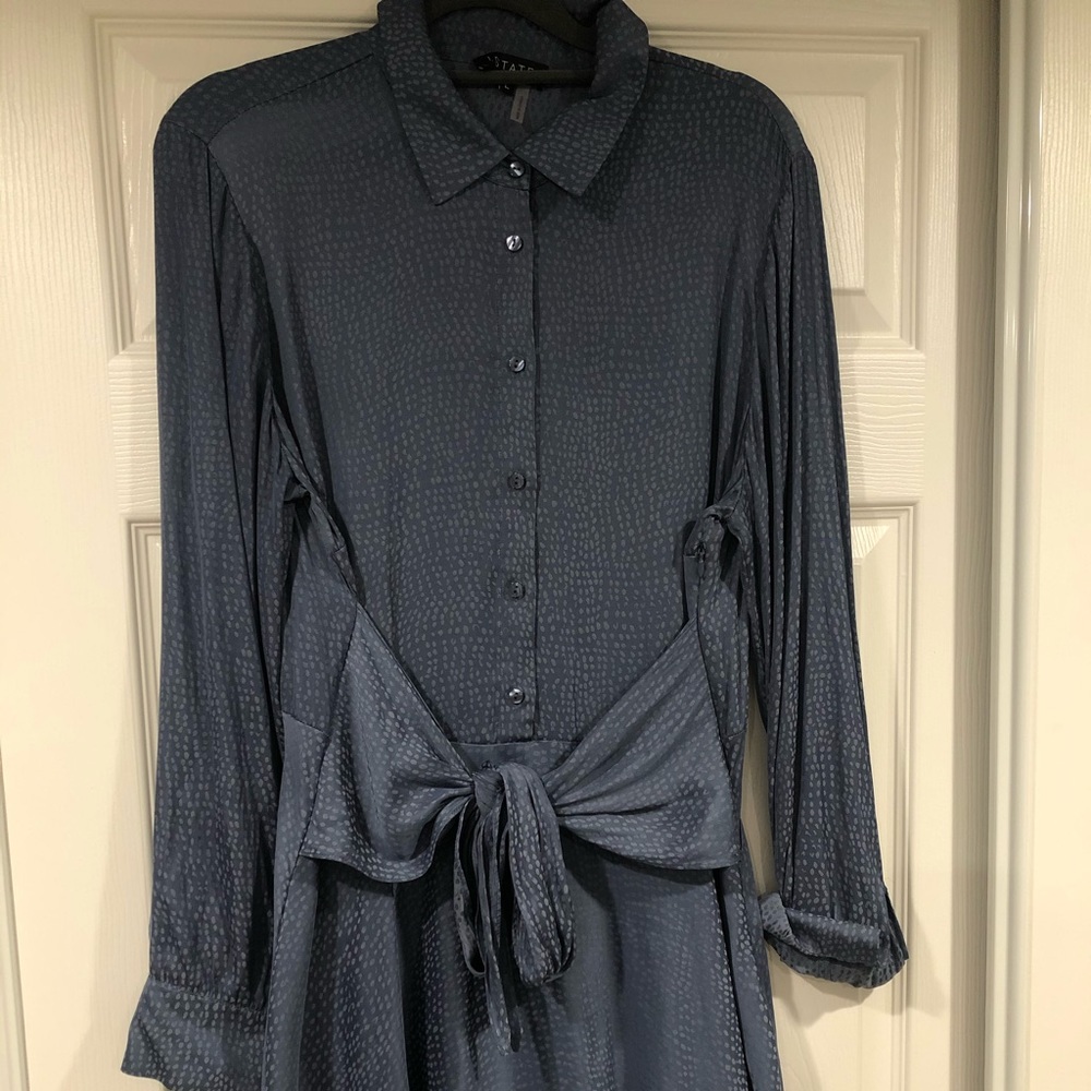1. State blue dress